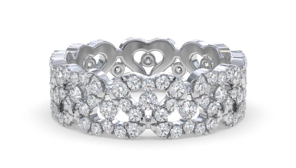 1.30ct VS/EF Round Diamond Dress Ring set in White Gold