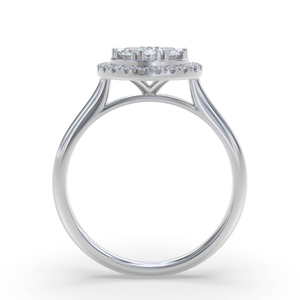 0.60ct Elegant Round Diamond Cluster Ring W