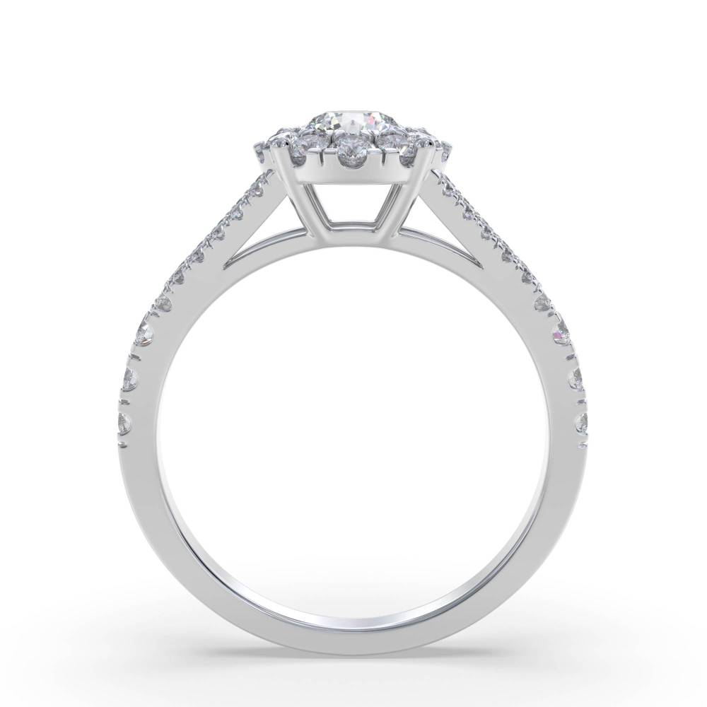 0.65ct Modern Round Diamond Designer Ring set in White Gold