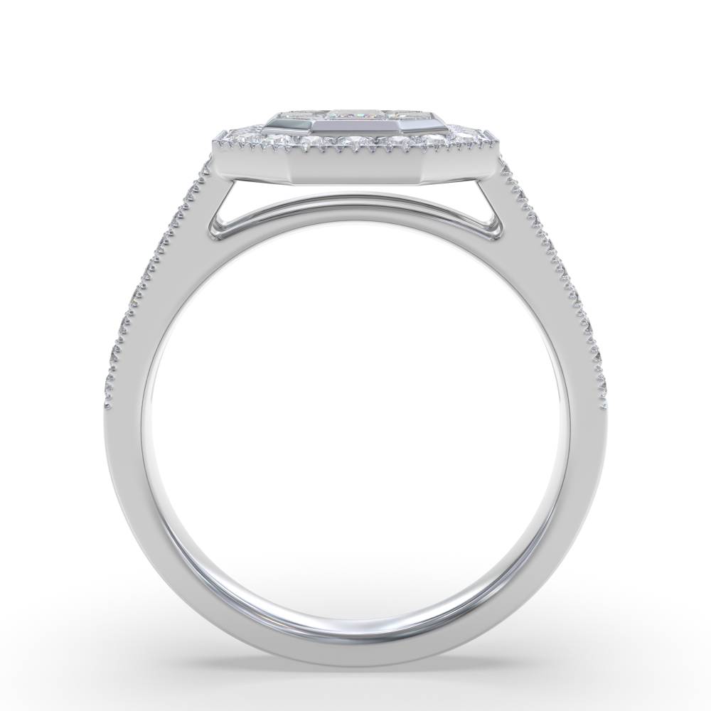 0.80ct Modern Round Diamond Designer Ring set in White Gold