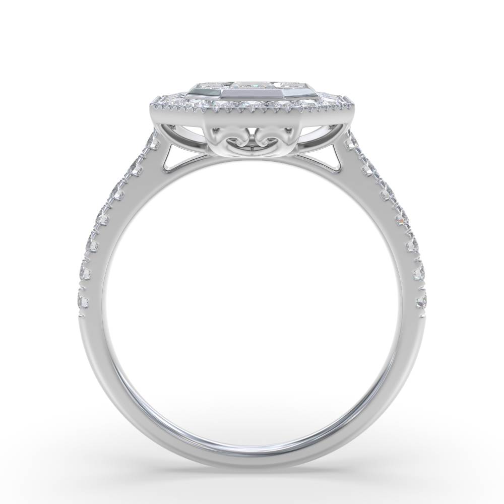 1.20ct Modern Round Diamond Designer Ring set in White Gold