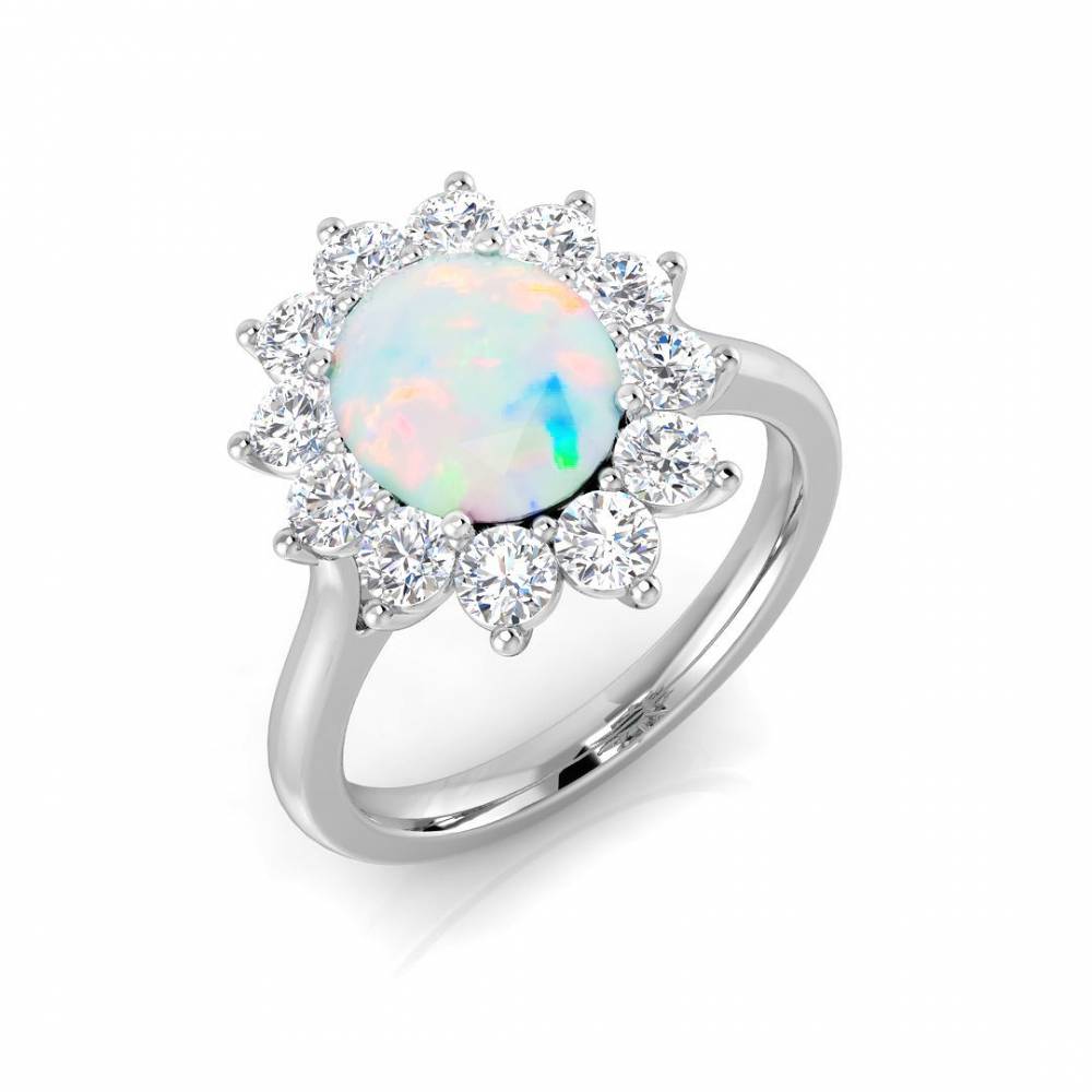 2.30ct VS/EF Opal Halo Ring W