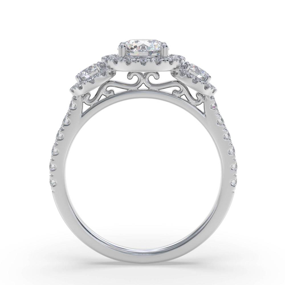 1.40ct Modern Round Diamond Designer Ring set in White Gold