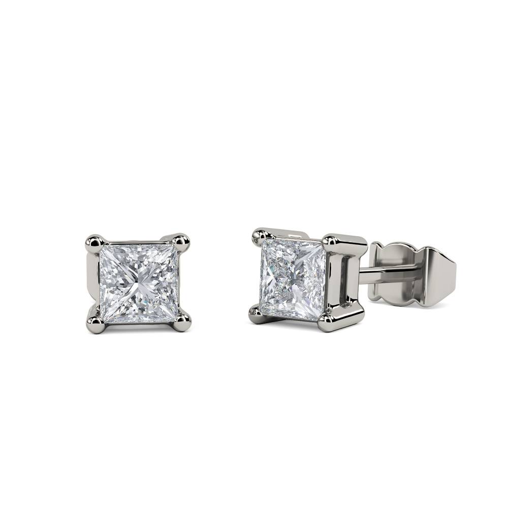 0.25ct VS/EF Princess Diamond Stud Earrings