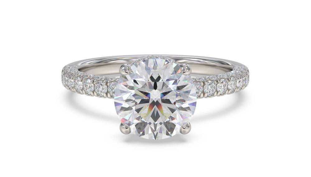 Vintage Round Diamond Engagement Ring P