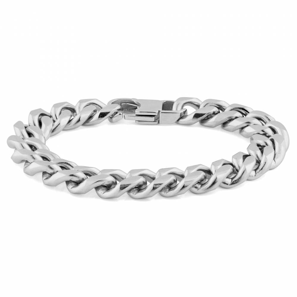 10mm SIlver Chain Bracelet W