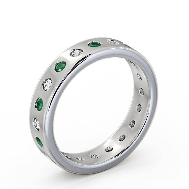 1.00ct Mens Grenn Emerald and Diamond Ring W