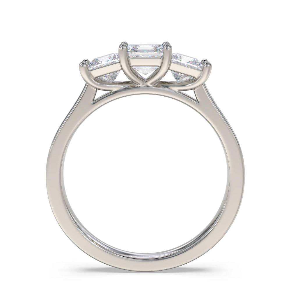 Traditional Asscher Diamond Trilogy Ring P