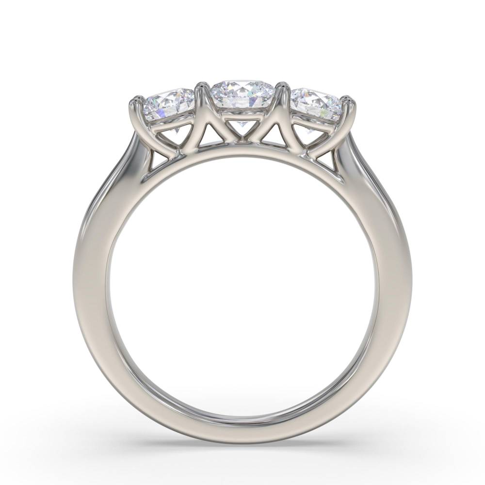 DHMT03414 Traditional Round Diamond Trilogy Ring P