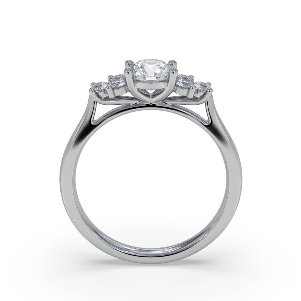 0.80ct Elegant Round Diamond Cluster Ring set in White Gold