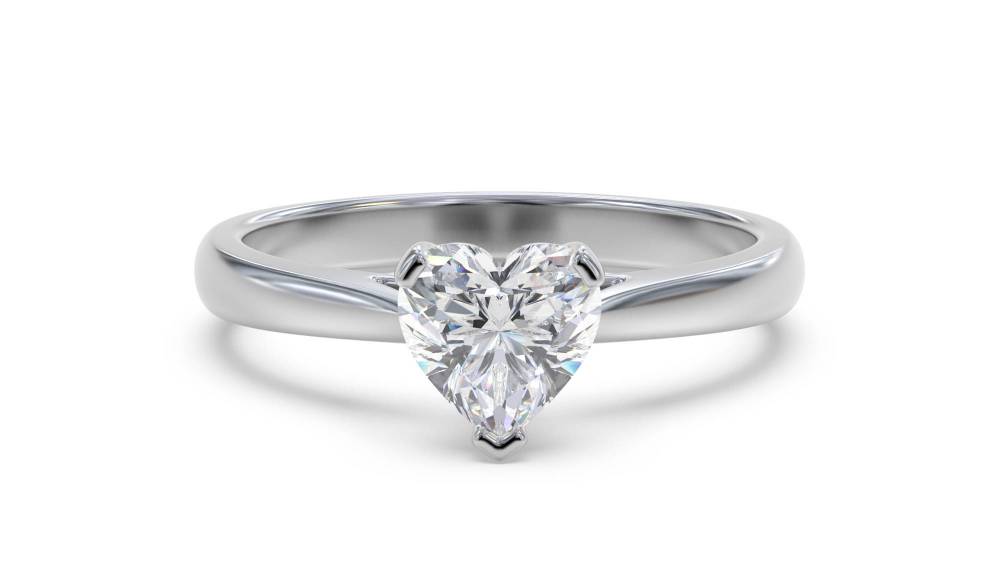 Elegant Heart Diamond Engagement Ring W