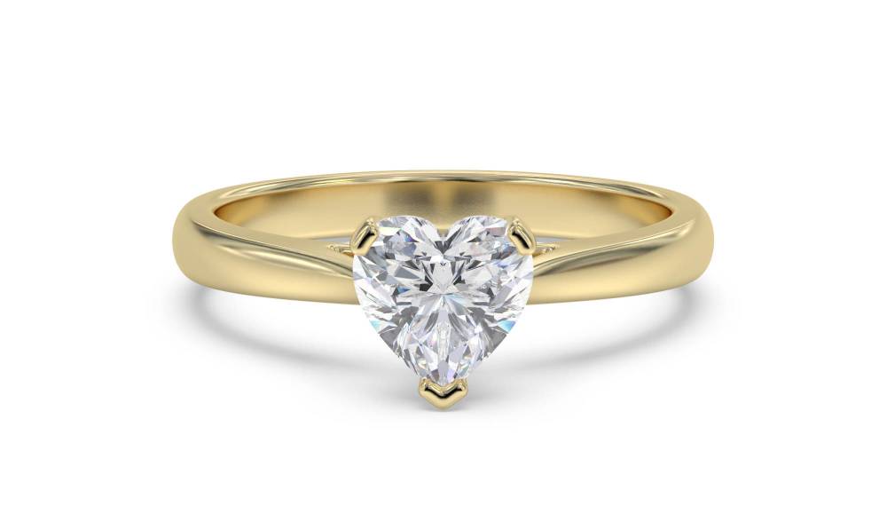 Elegant Heart Diamond Engagement Ring Y