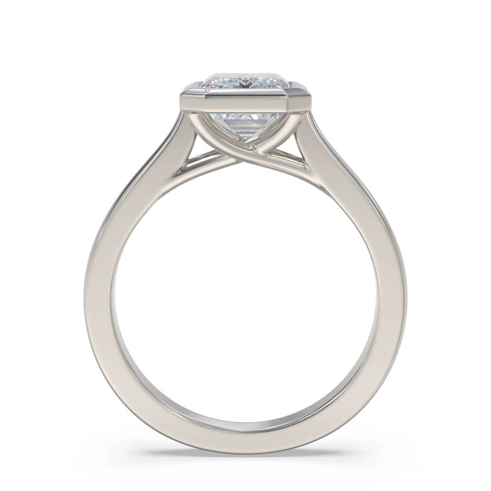Elegant Emerald Diamond Engagement Ring P