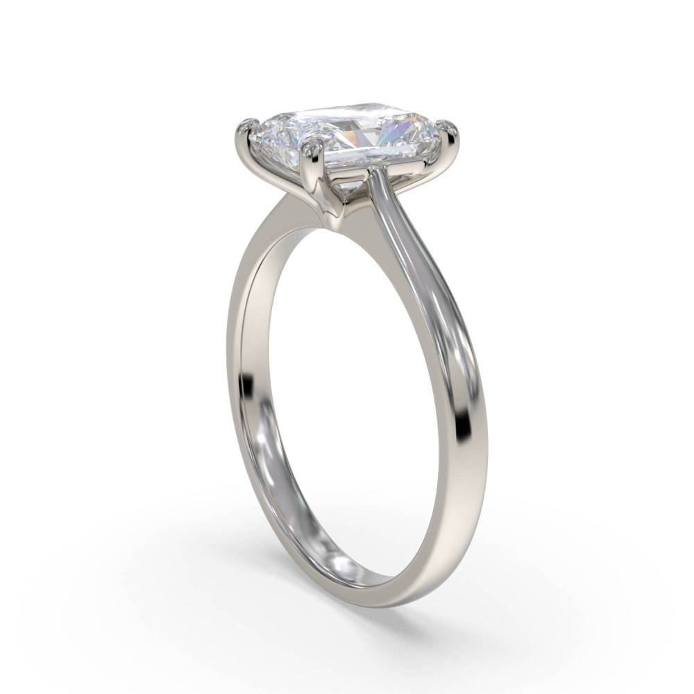 Elegant Radiant Diamond Engagement Ring P
