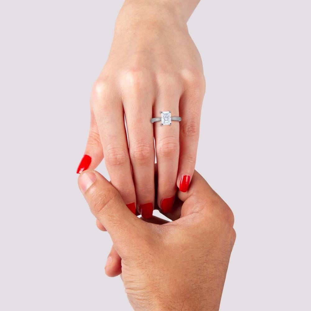 Classic Radiant Diamond Engagement Ring P