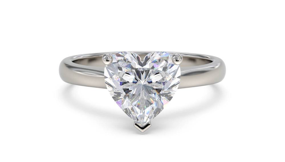 Classic Heart Diamond Engagement Ring P