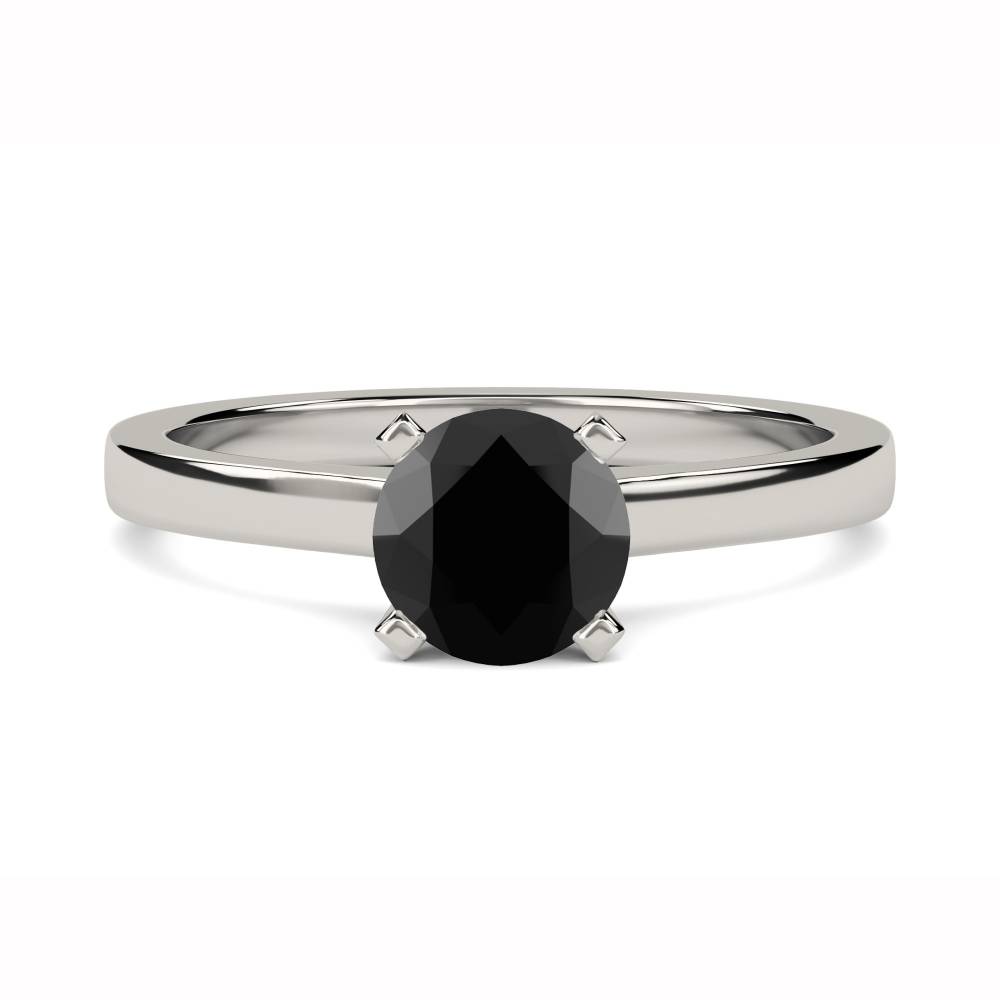 Black Diamond Solitaire Ring P