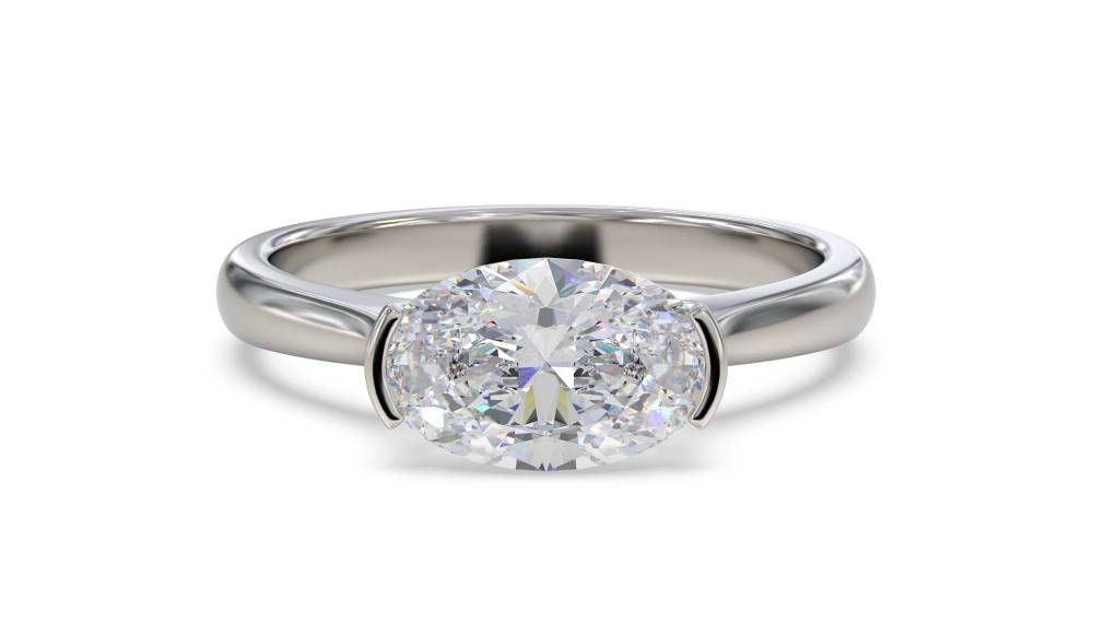 Traditional Oval Diamond Engagement Ring P