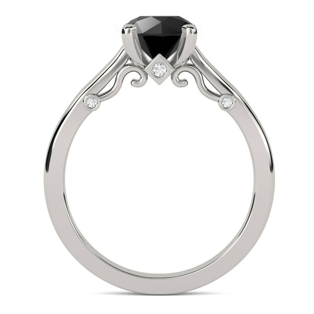 Black Diamond Solitaire Ring P