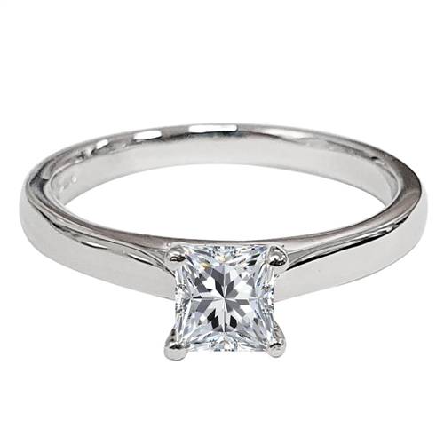 0.41ct SI2/G Princess Solitaire Engagement Ring