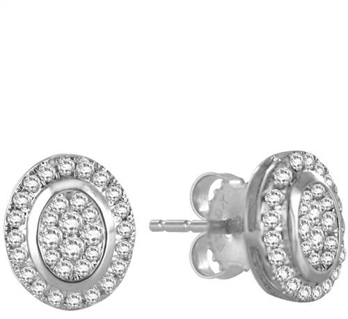 0.50ct VS/EF Round Diamond Cluster Earrings