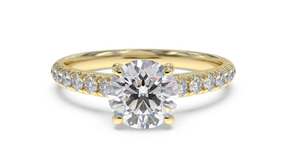 Shoulder Set Diamond Engagement Ring
 Y