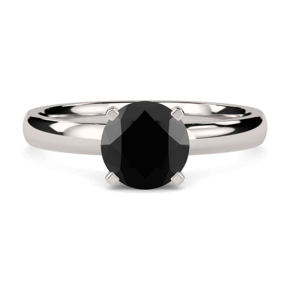 Black Diamond Solitaire Ring P