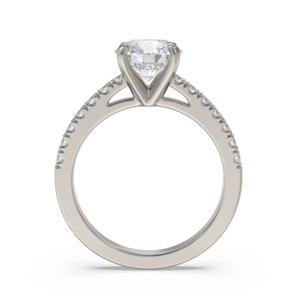 Shoulder Set Diamond Engagement Ring
 P