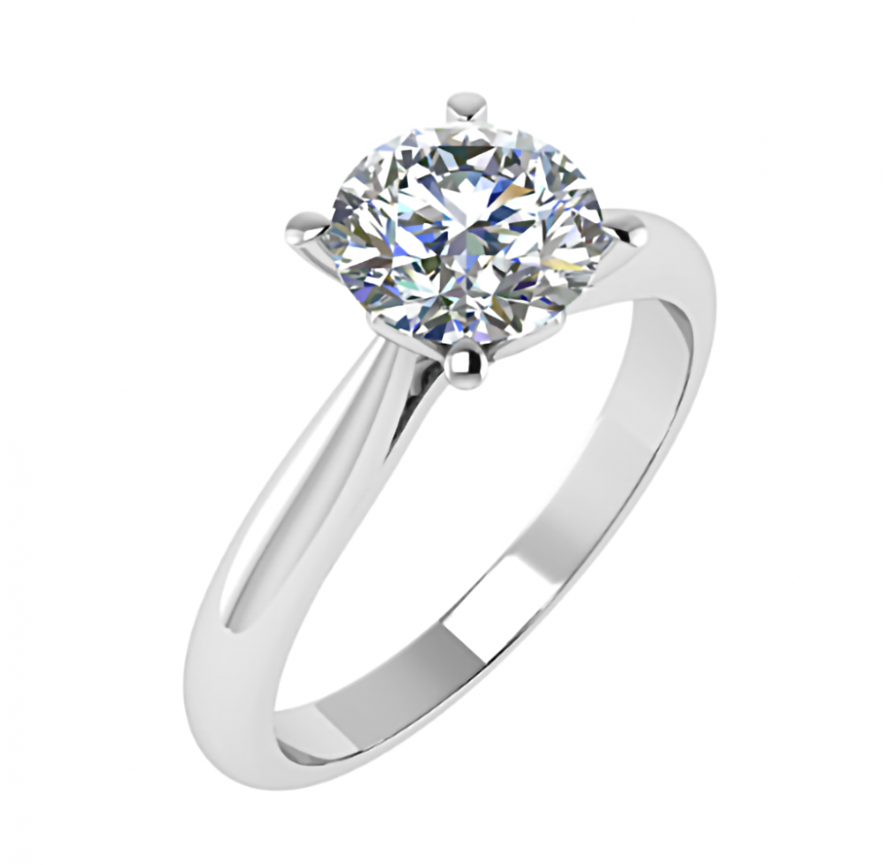1.00ct I1/E Round Diamond Solitaire Ring - Diamond Heaven