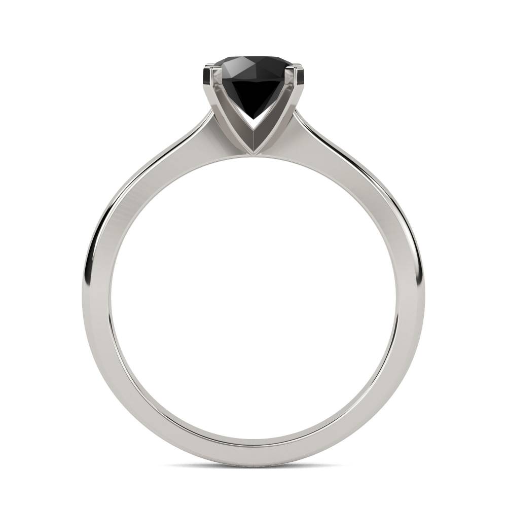 Black Diamond Solitaire Ring P