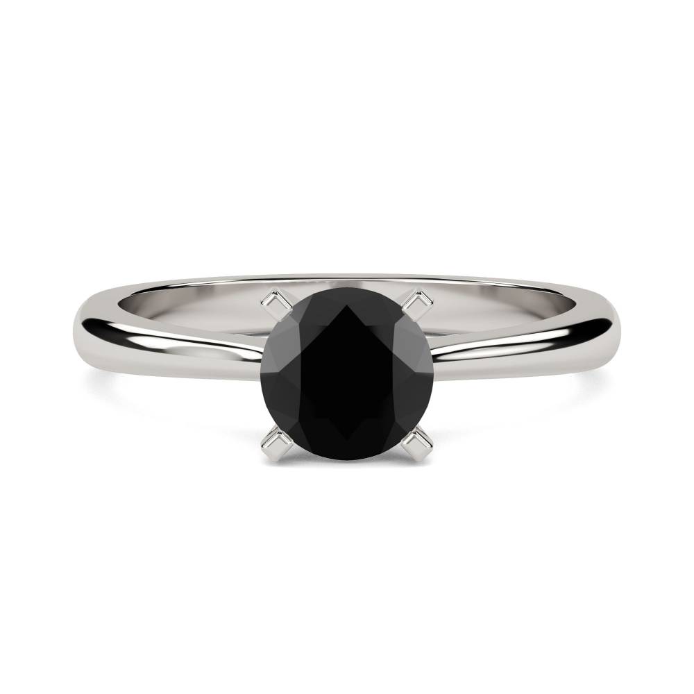 Black Diamond Solitaire Ring P