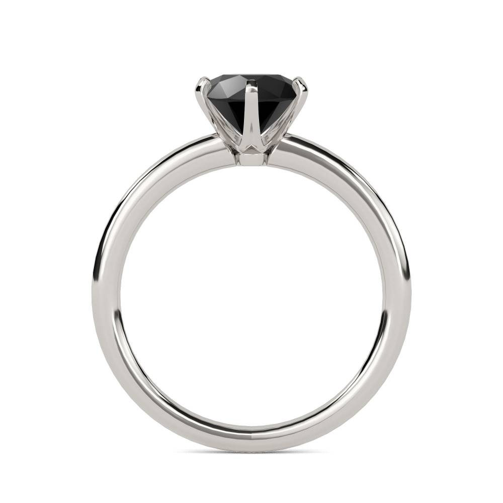 Black Diamond Solitaire Ring P