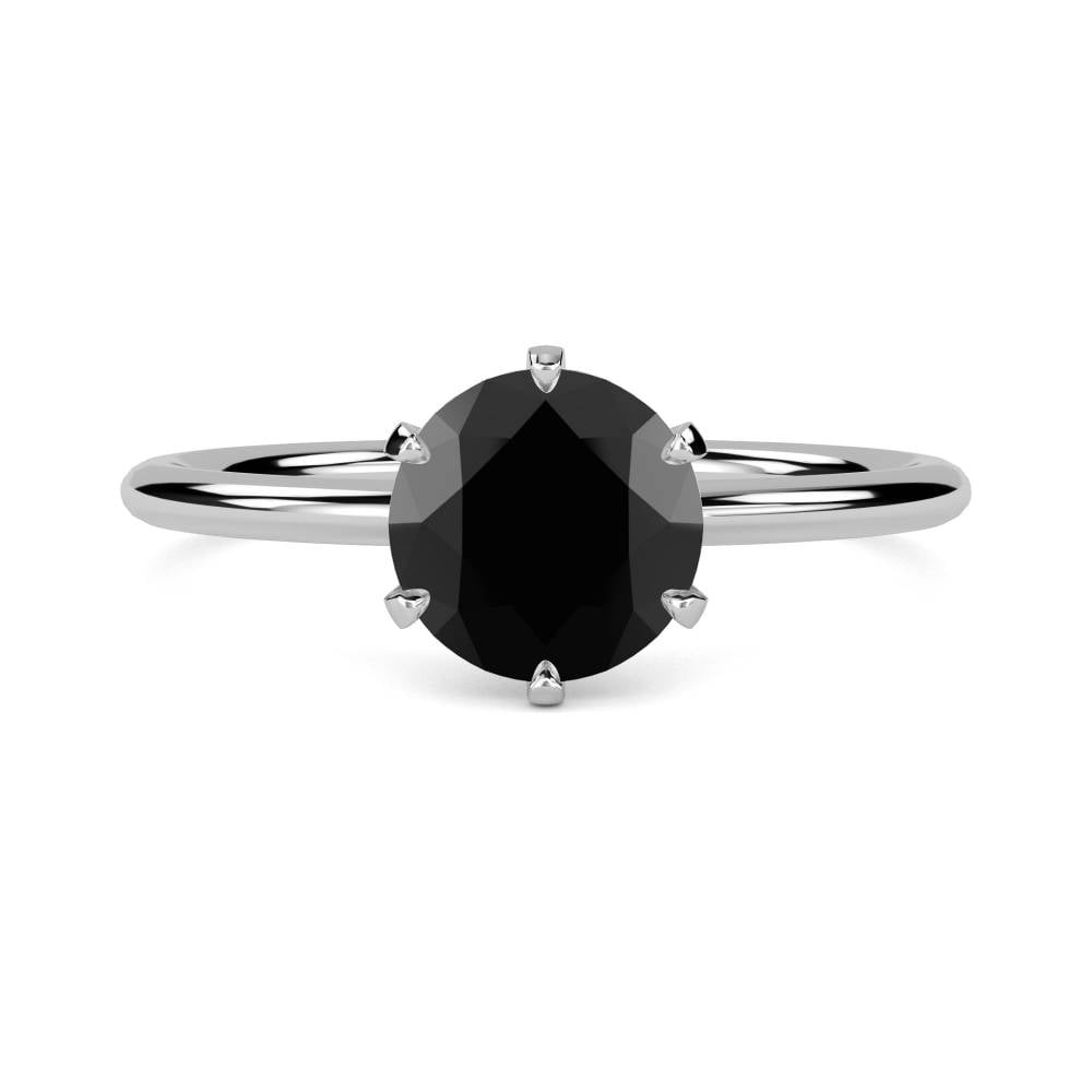 Black Diamond Solitaire Ring P