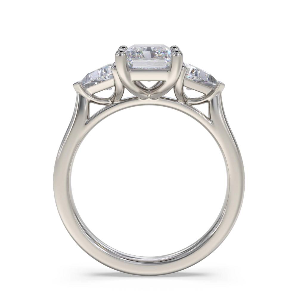 Elegant Radiant & Trillion Diamond Trilogy Ring P