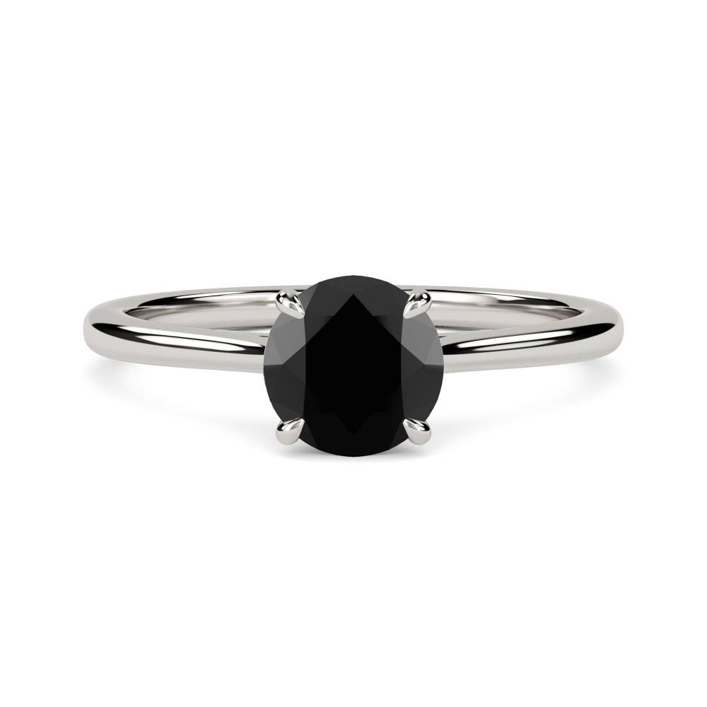 Black Diamond Solitaire Ring P