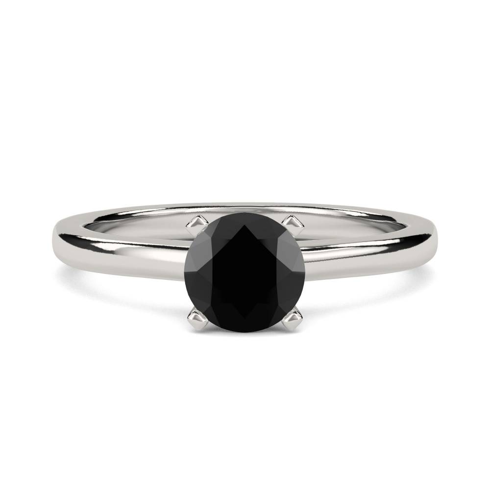 Black Diamond Solitaire Ring P