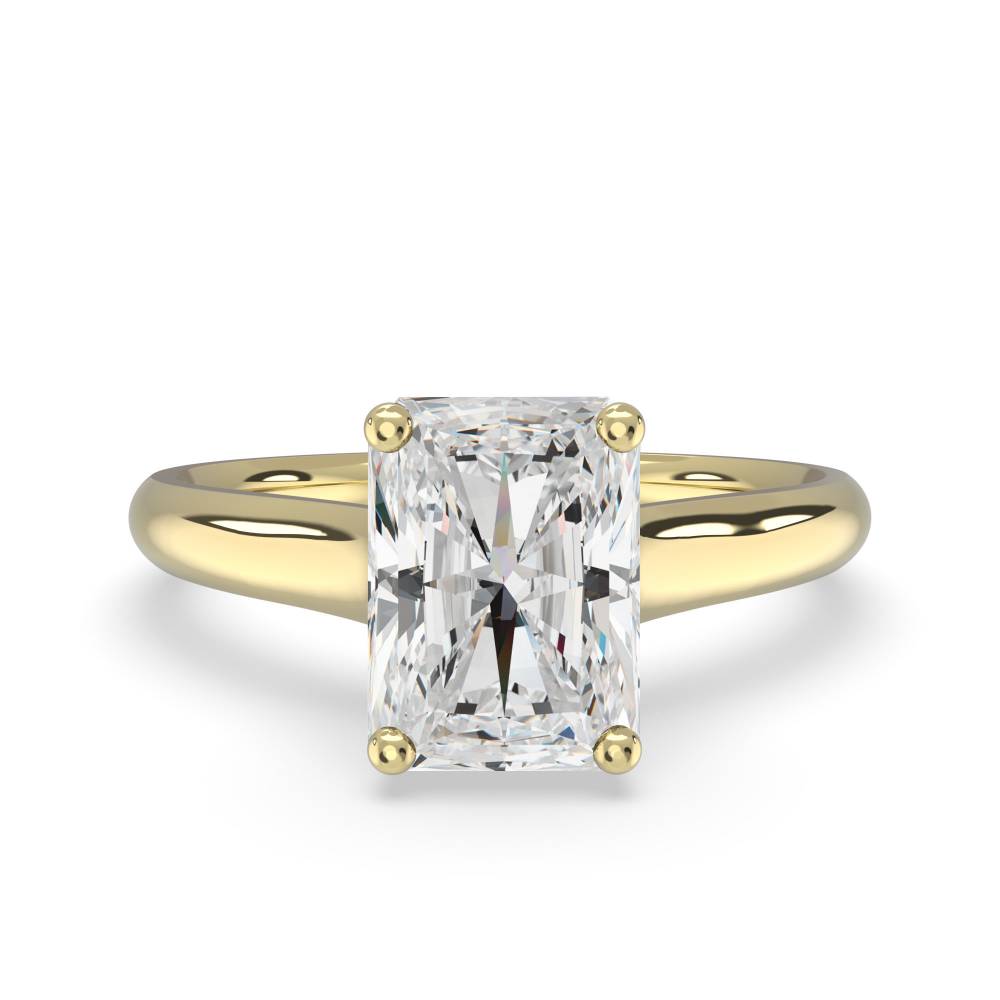 Elegant Radiant Diamond Engagement Ring Y