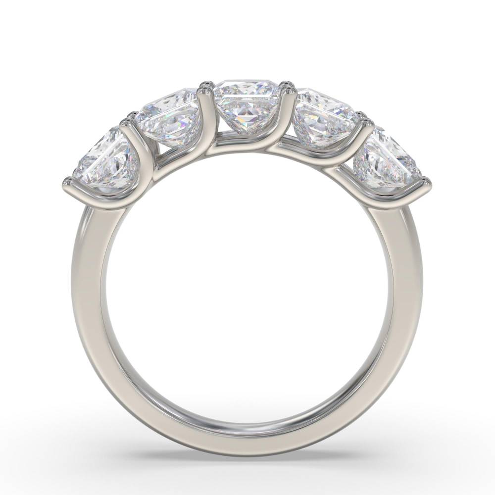 DHRZ0207 5 Stone Princess Diamond Half Eternity Ring P