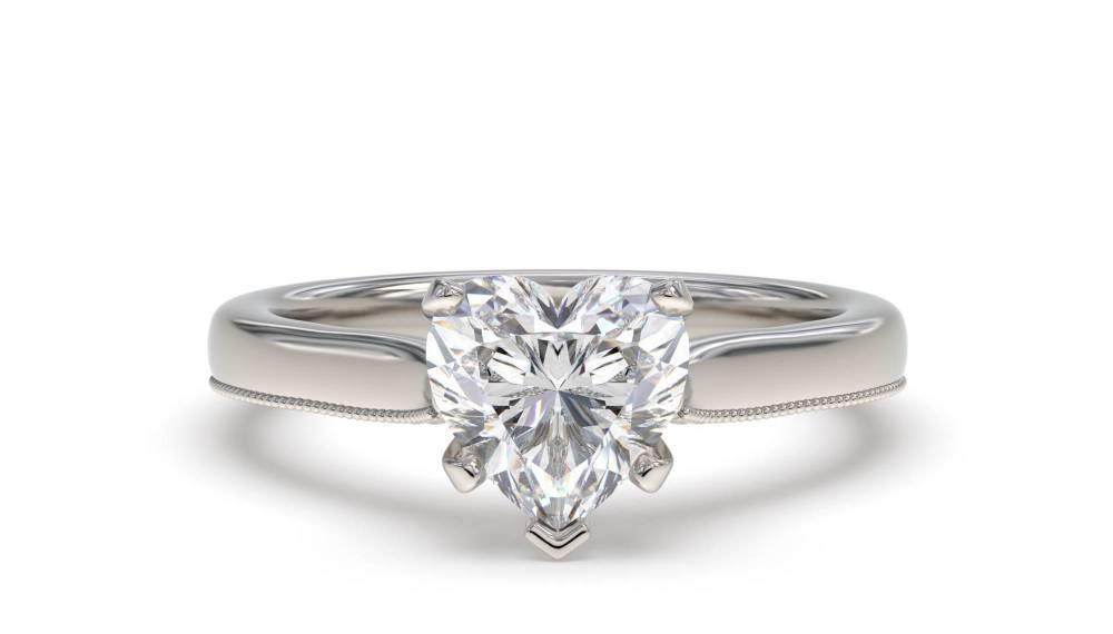 Heart Diamond Engagement Ring P