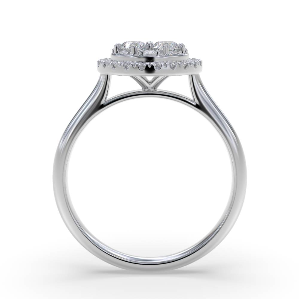 0.40CT VS/GH Round Diamond Set Cluster Ring W