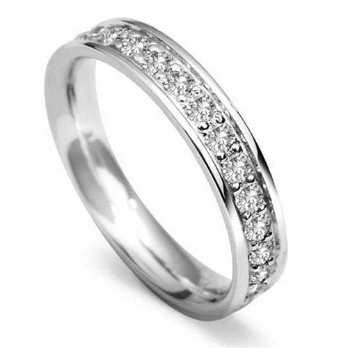 4mm Round Diamond Full Set Wedding Ring set in White Gold