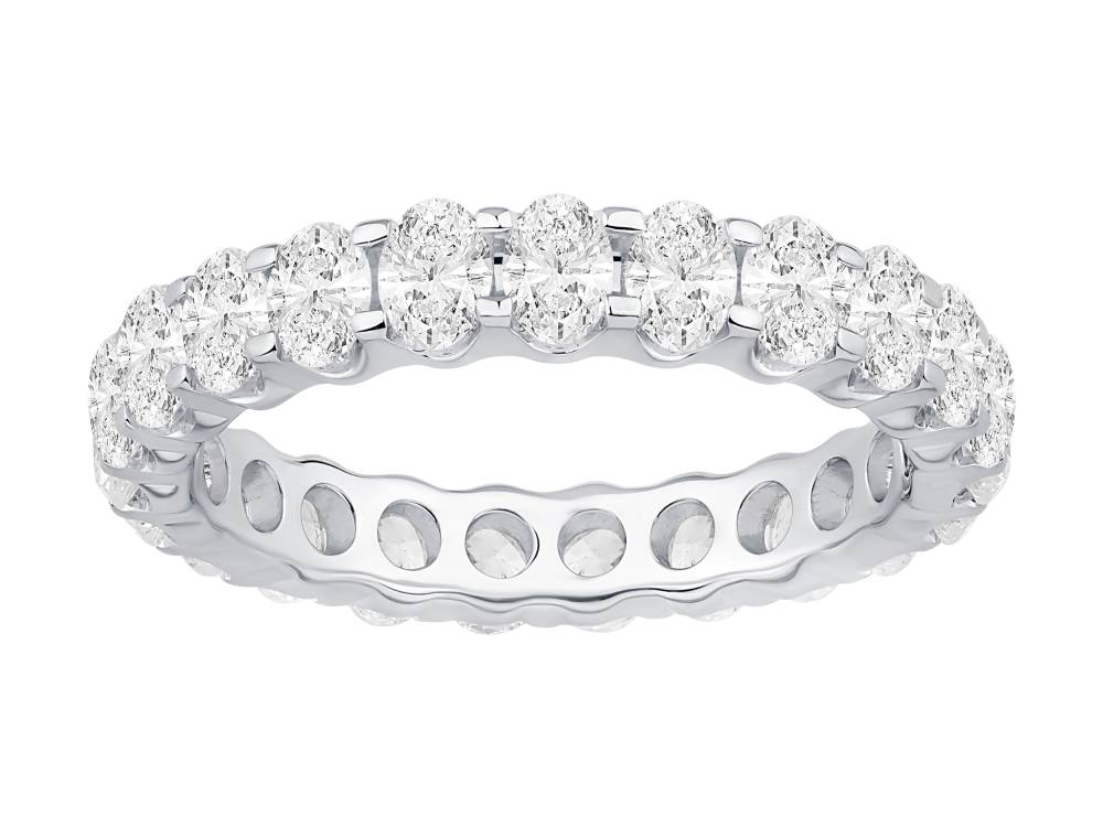 2.00Ct Oval Diamond Eternity Ring Full Set Shared Prong W