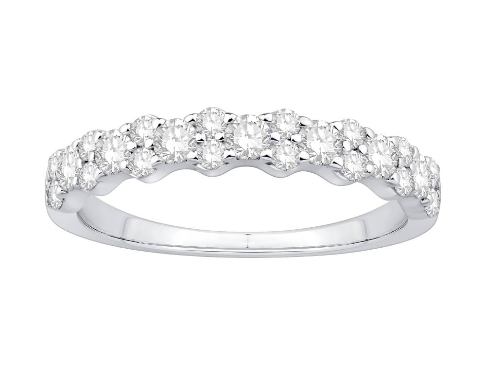 0.50Ct Round Diamond Cluster Eternity Ring W