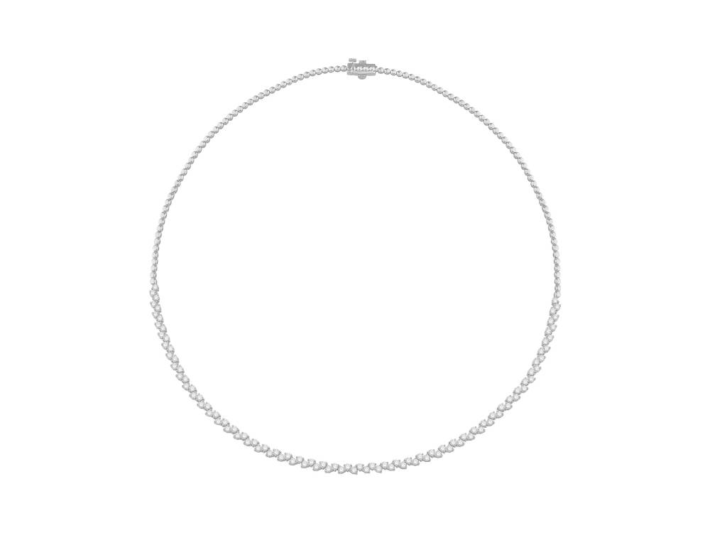 4.50Ct Alternating Round Diamond Designer Tennis Necklace W