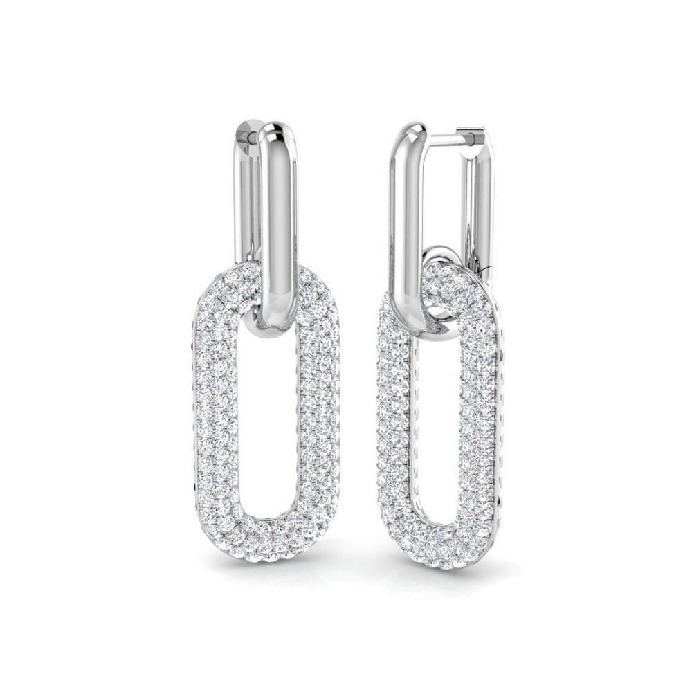 1.50ct Round Diamond Paper Clip Earrings W