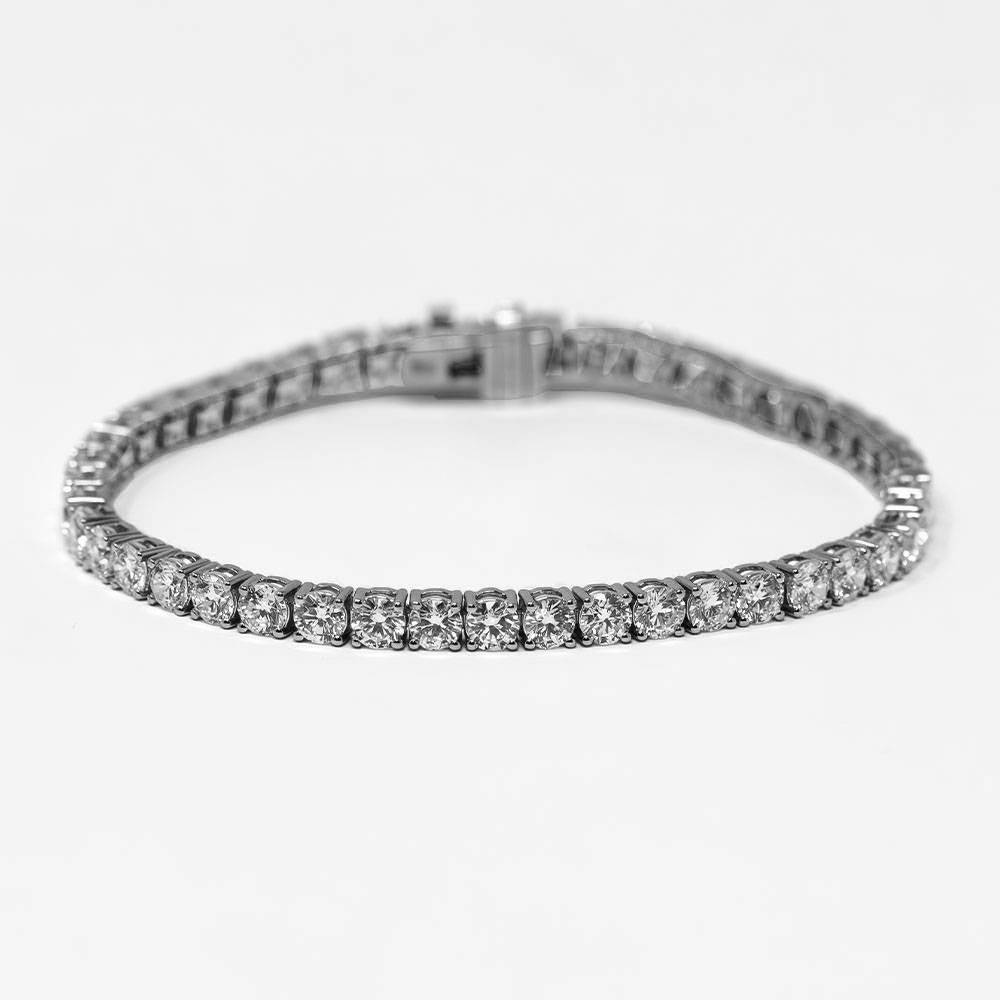 LAB GROWN 5.00ctVVS/DE Round Diamond Tennis Bracelet