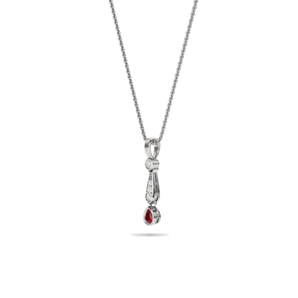 0.30ct Ruby Kite Pendant And Chain P