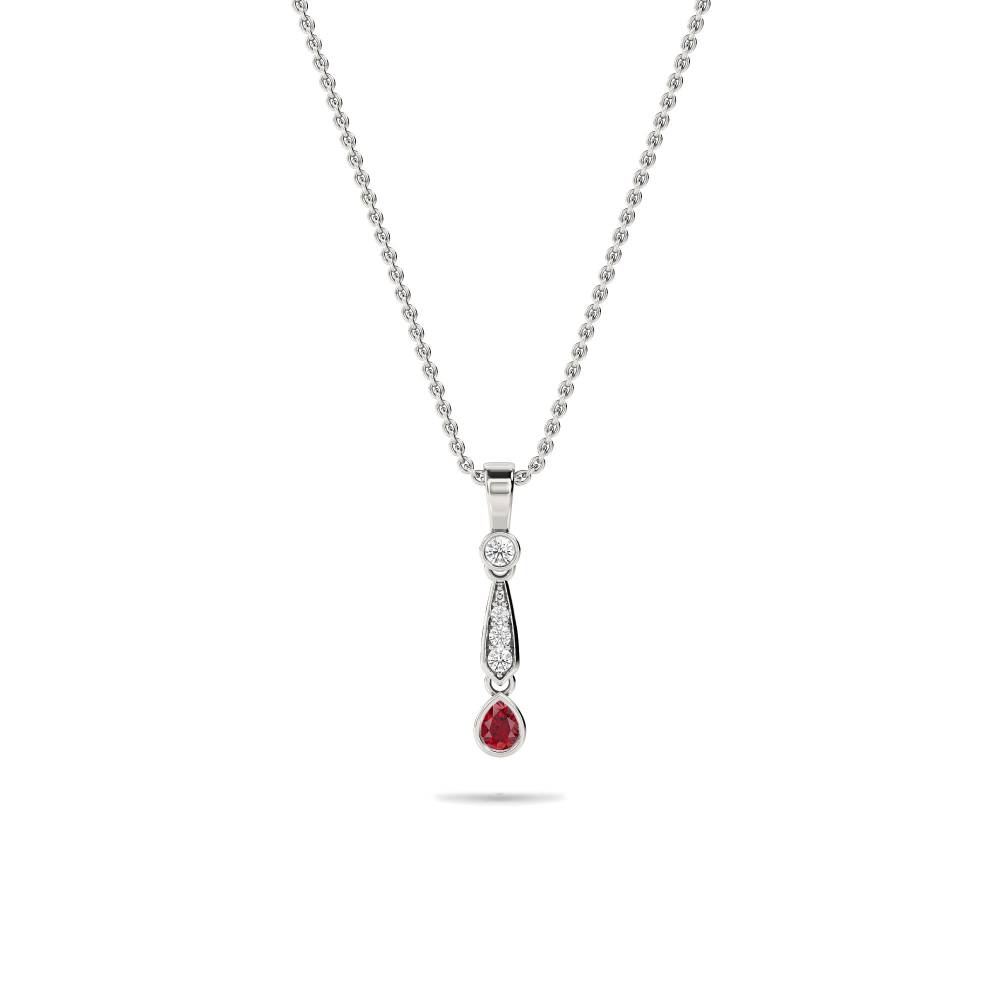 0.30ct Ruby Kite Pendant And Chain P