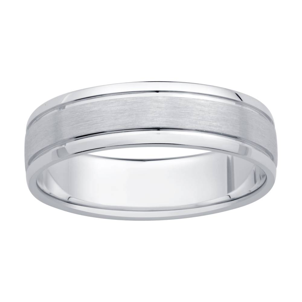 Mens Carved Wedding Band W