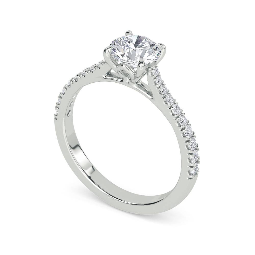 Shoulder Set Diamond Engagement Ring W